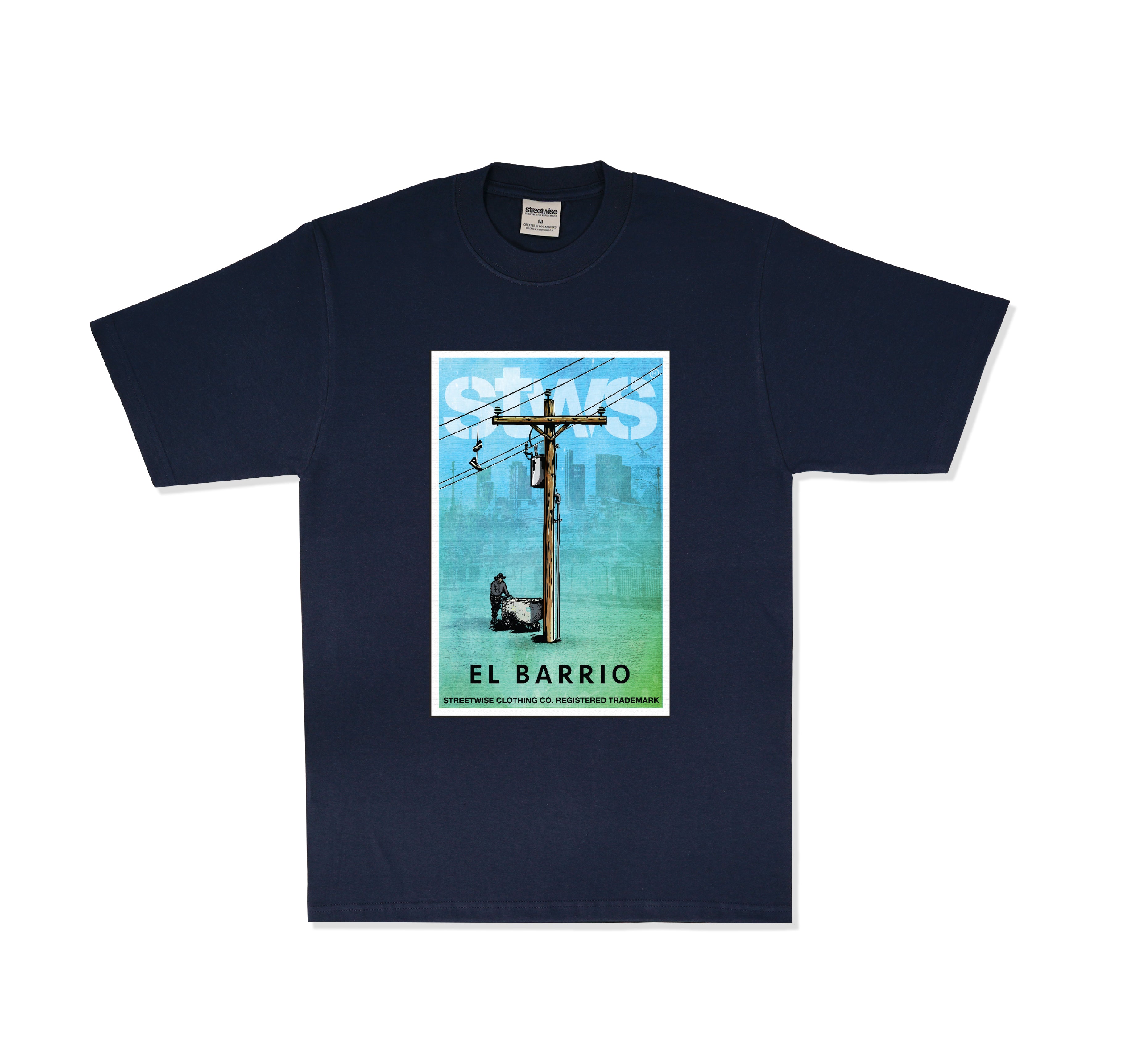 El Barrio T-Shirt (Navy) | Streetwise Clothing