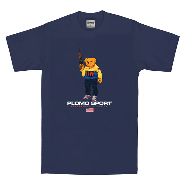 Plomo Sport Bear T-Shirt (Navy)