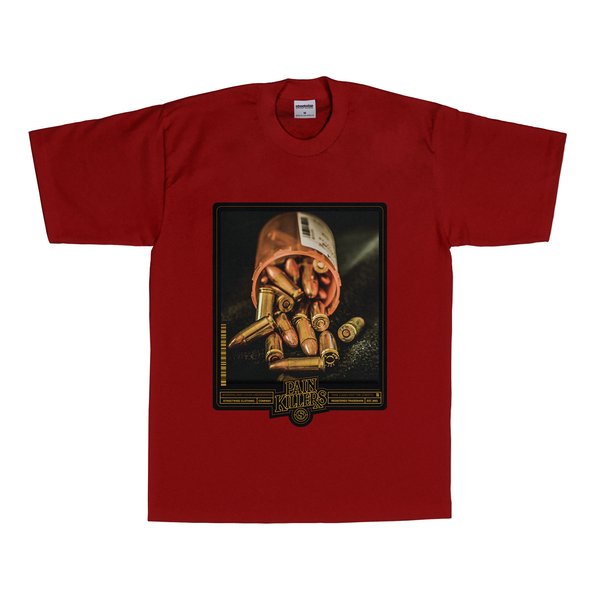 Pain Killers T-Shirt (Burgundy)