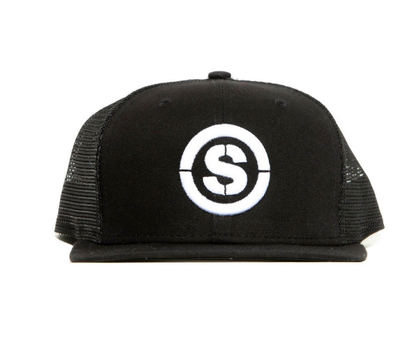 "S" Logo New Era 9Fifty Trucker Snapback (Black)