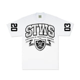 Black & Silver T-Shirt (White)