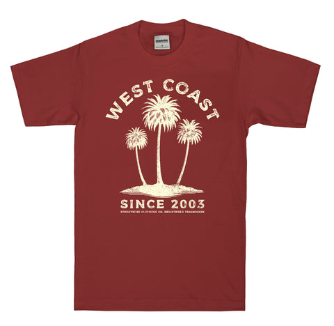 Coast Palms T-Shirt (Burgundy)