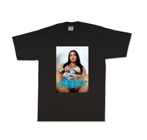トップス 8egreedy graff brand name t-shits Graff_Babe_black_tshirt_grande