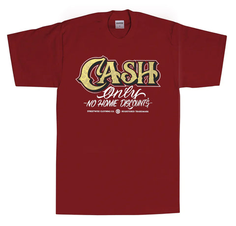 No Discounts T-Shirt (Burgundy)