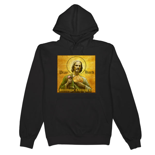 Pray Hard Hoodie (Black)