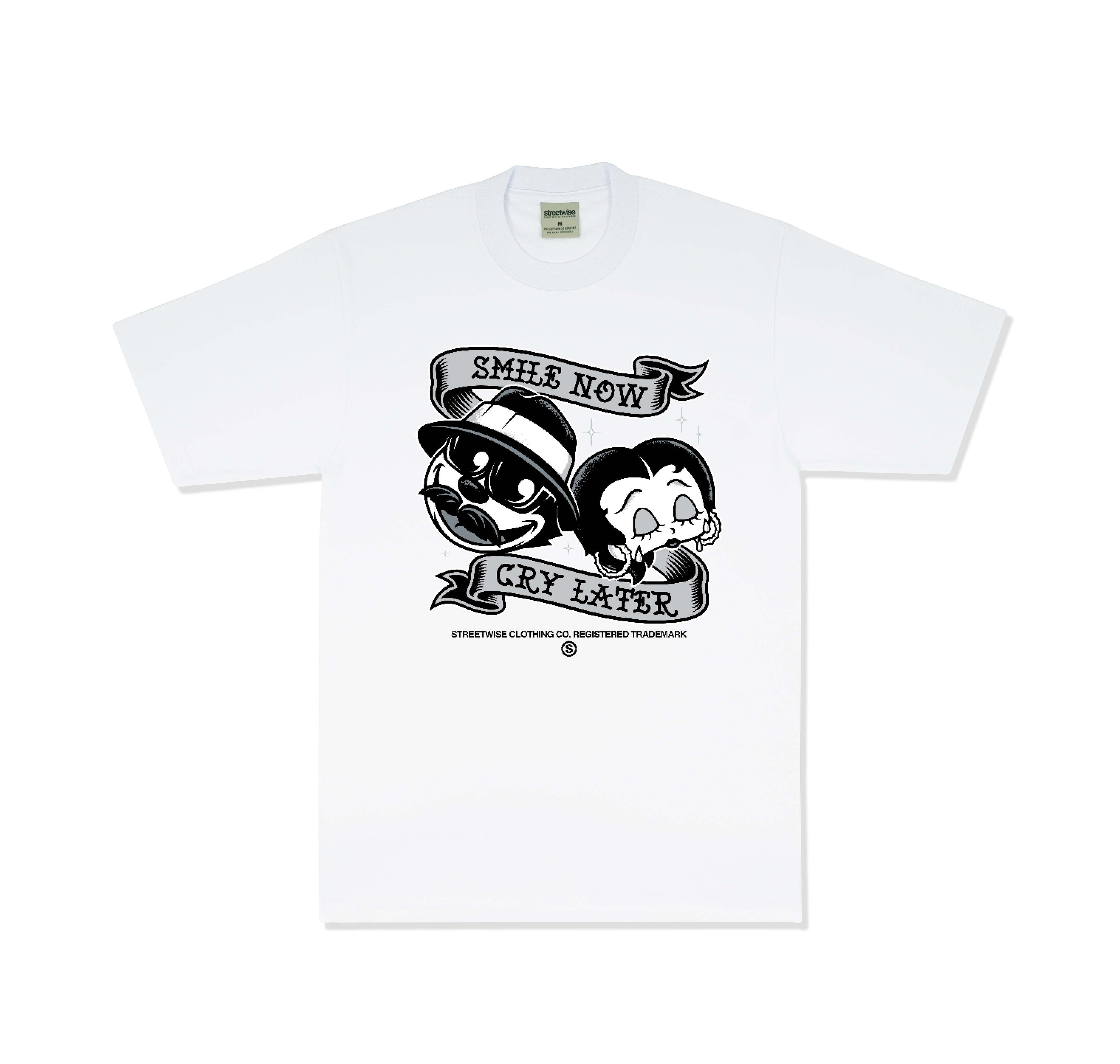 Smile Now T-Shirt (White) – Streetwise Clothing