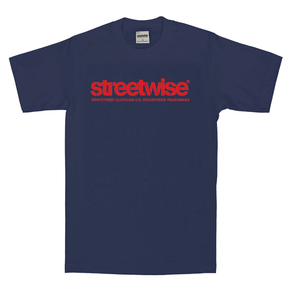 Stencil T-Shirt (Navy/Red)