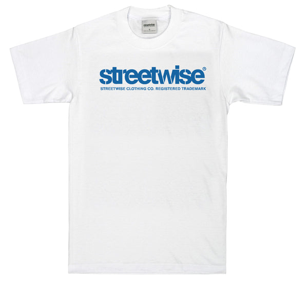 Stencil T-Shirt (White/Royal)