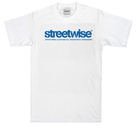 Stencil T-Shirt (White/Royal)