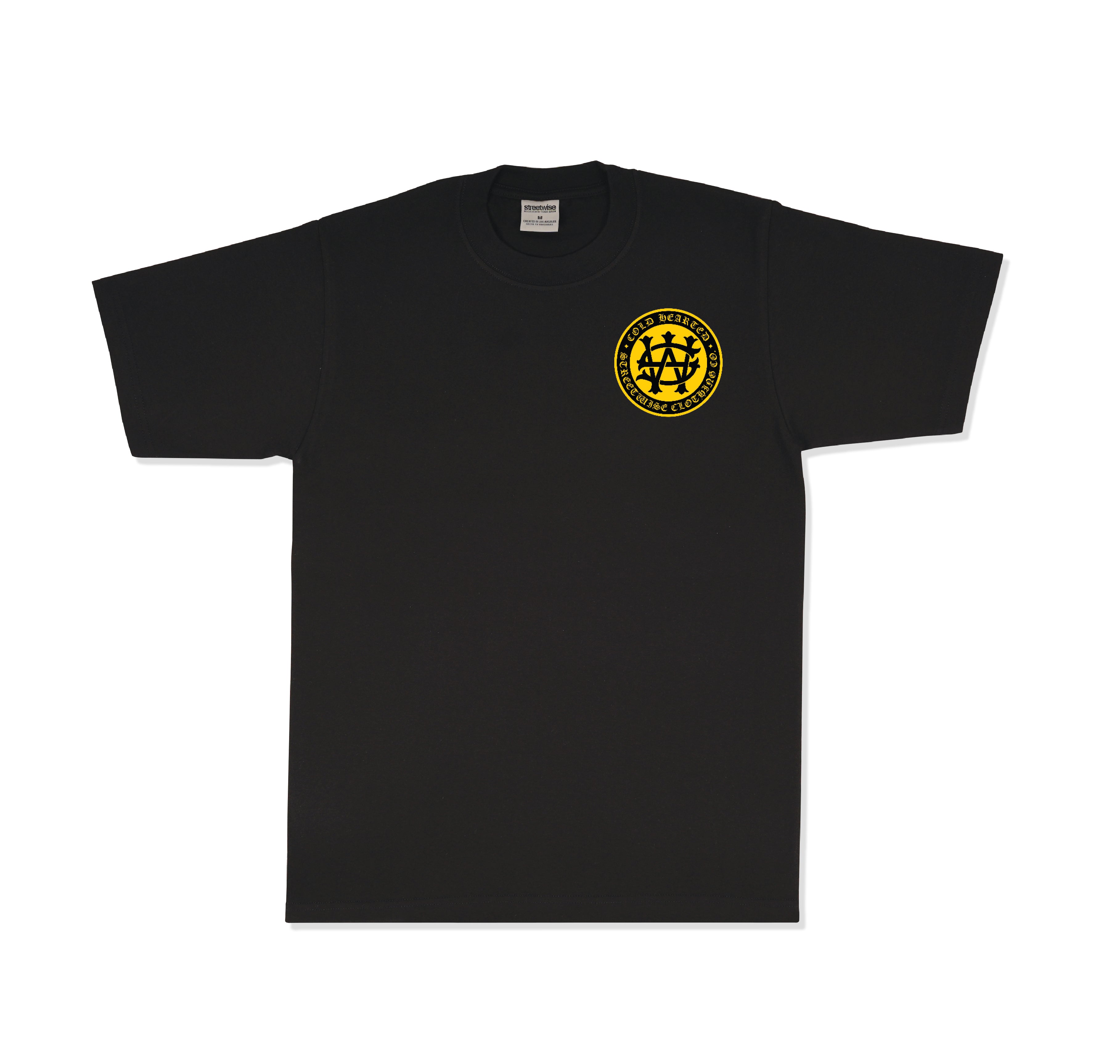 ★BADBLOOD★ Oval Logo T-Shirt Black Purple Brand Washed Gothic Flame T-Shirt – Puffer Reds
