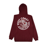 Wave Coast Hoodie (Burgundy)