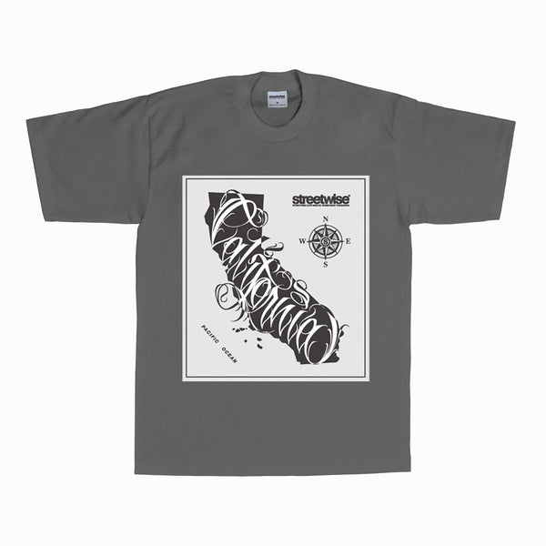 Cali Script T-Shirt (Charcoal)