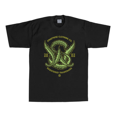 Leafy Green T-Shirt (Black)