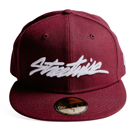 The Flow New Era Fitted Hat 59Fifty (Burgundy)