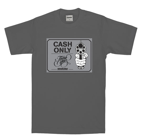 Cash Only T-Shirt (Charcoal)