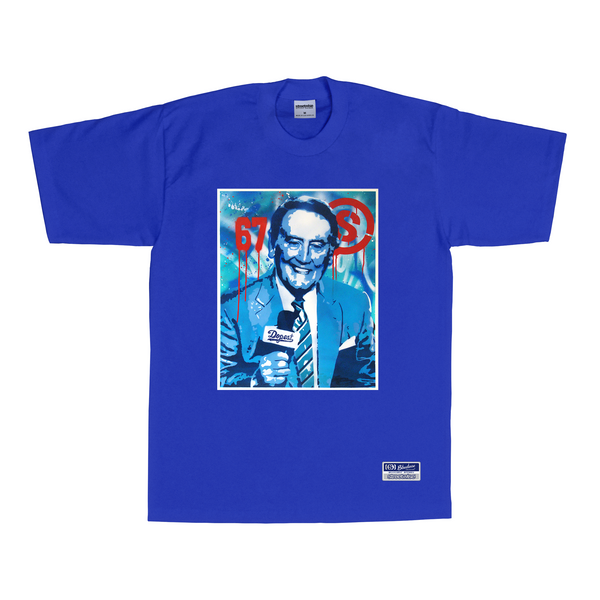 Skully Stencil T-Shirt (Royal)